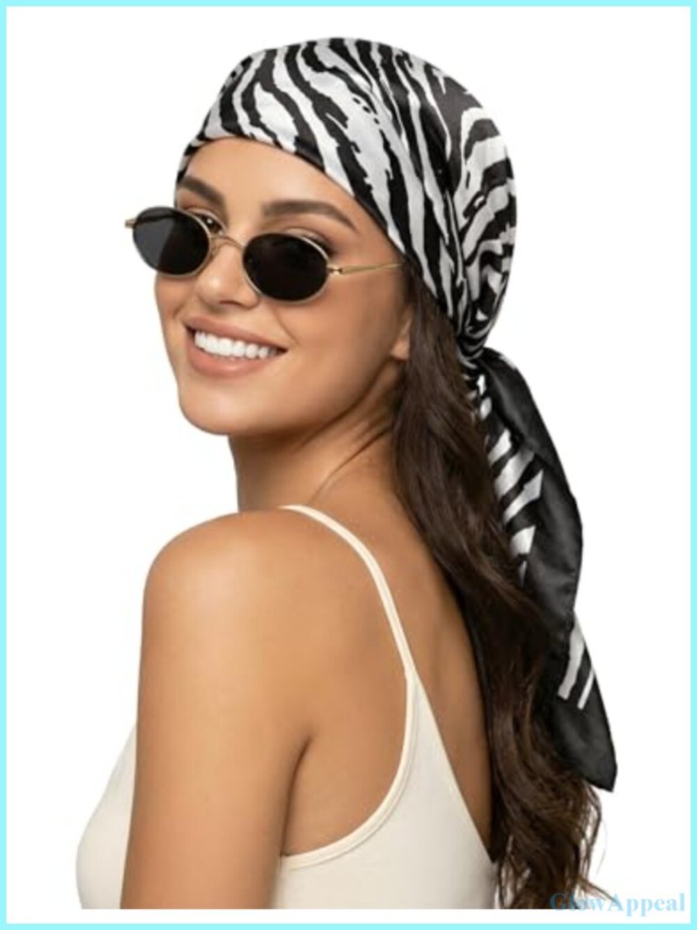 Women's Satin Square Scarf Wrap 35" Headscarf Silk-like Bandana Fashion Scarf